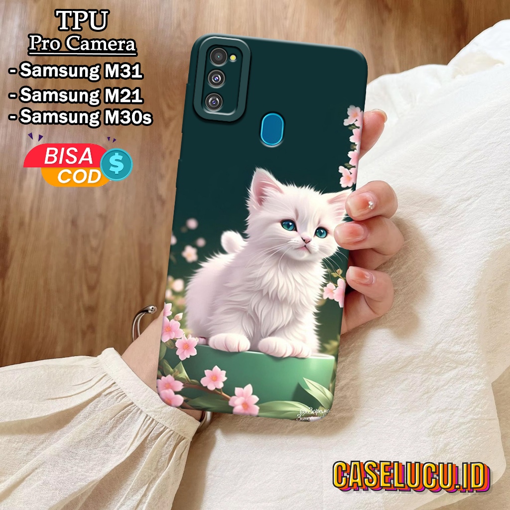 Casing Hp Samsung Galaxy M31 / M21 / M30s / M31 Prime Fashion Case Kucing Case Hp Samsung Galaxy M31