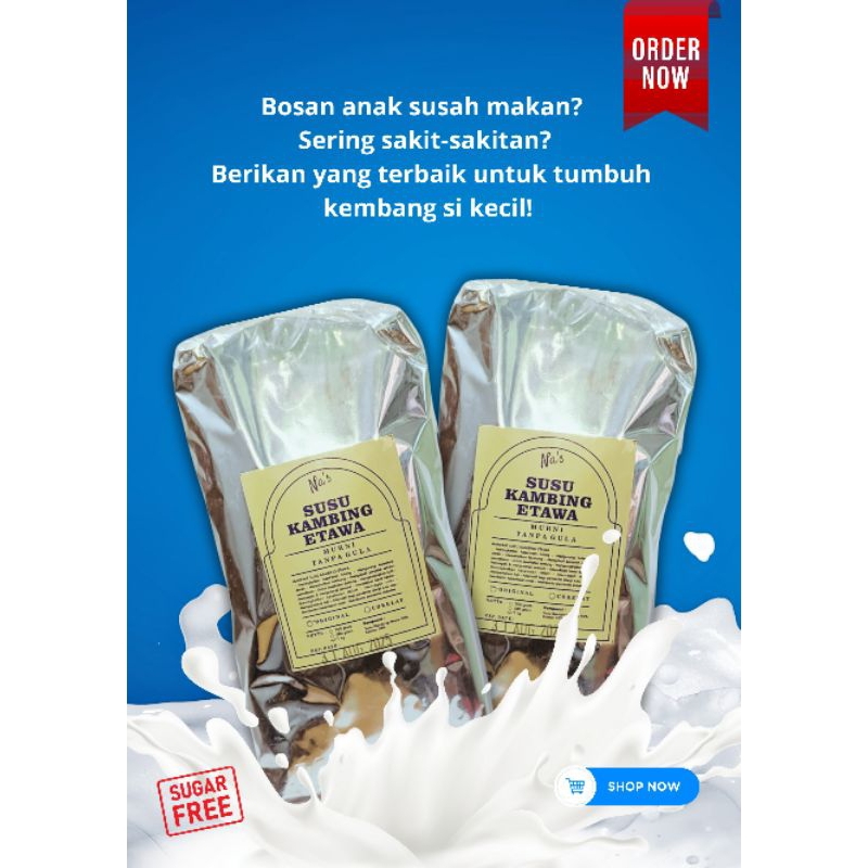 

1 KG SUSU BUBUK ETAWA 90% MURNI FREE SUGAR