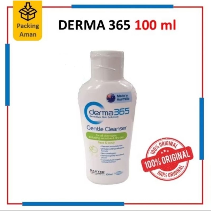 Derma 365 Gentle Cleanser 100ml Sabun Pembersih Muka dan Badan Original