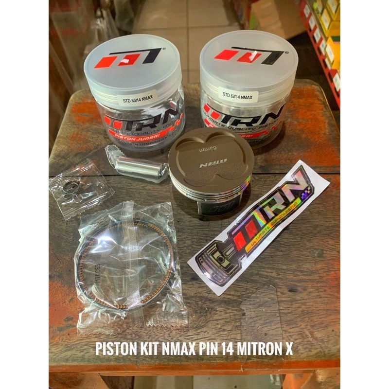 PISTON KIT RACING MITRON X NMAX AEROX DIAMETER 58.5 59 62 65 66 PIN 14 - BOYRENK RACING