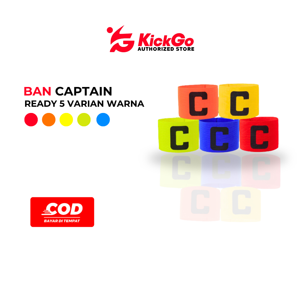 KickGo Ban Kapten Karet Tangan Olahraga Sepakbola Futsal Football Captain Armband
