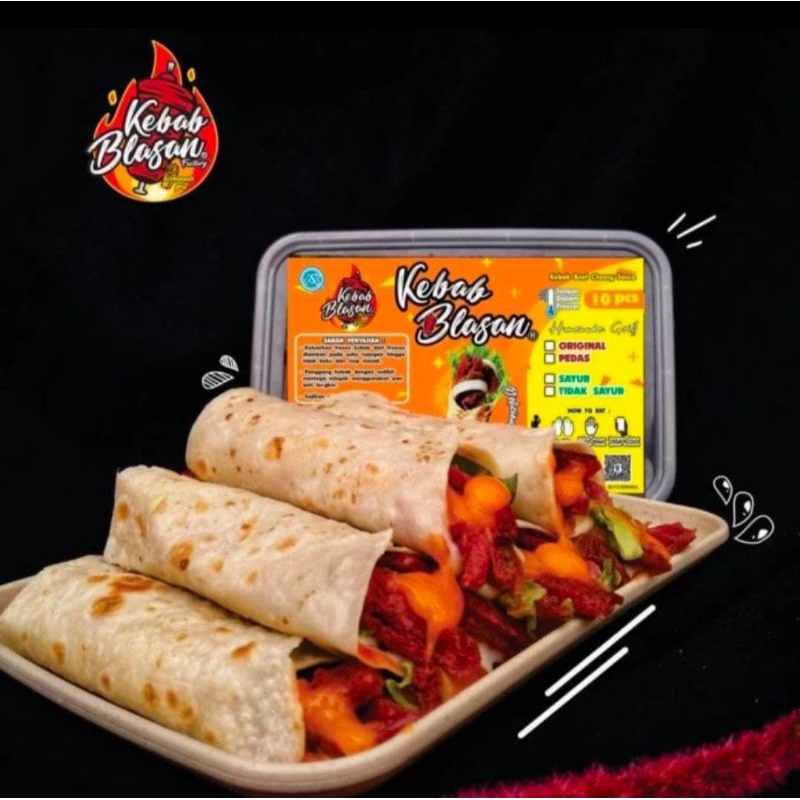 

Kebab Blasan Beef Original Isi 10