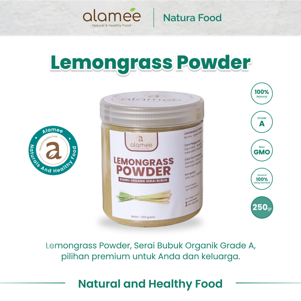 

ALAMEE Sereh Bubuk Bumbu Dapur Organik Lemongrass Powder Serai Murni Asli Seasoning