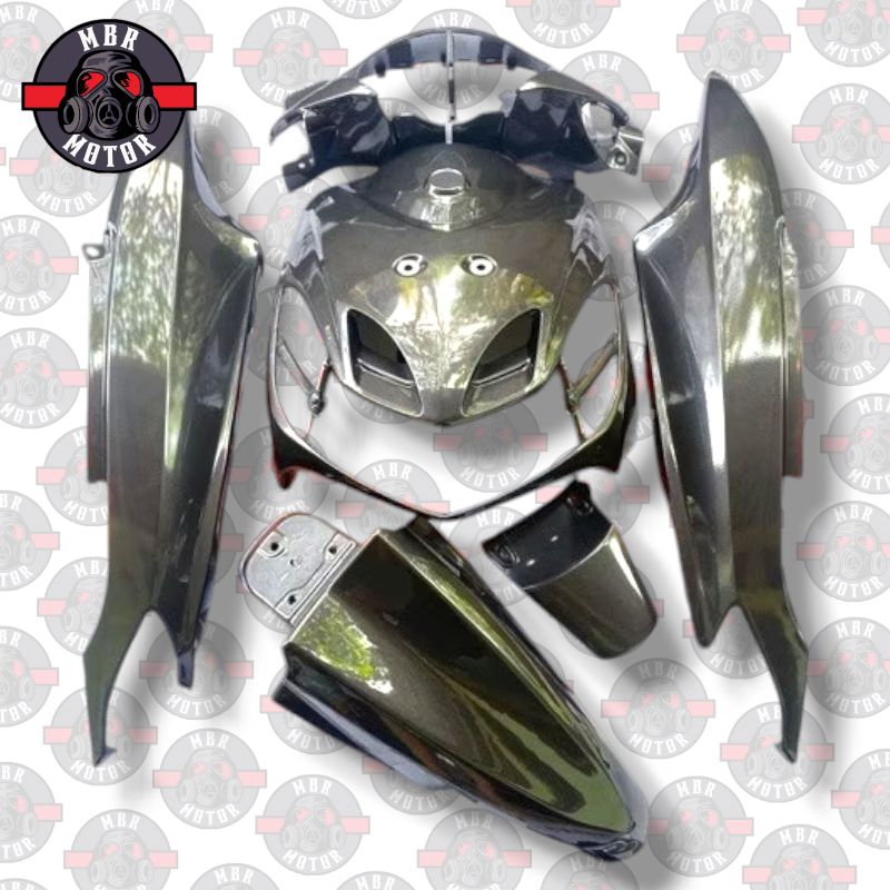 BISA COD Cover Body Fullset Mio Smile Abu Dek Body Mio Smile Grey Fullset