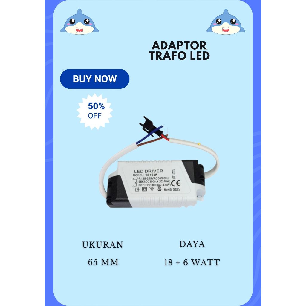DRIVER ADAPTOR TRAFO PANEL LED DOWNLIGHT DRIVER PANEL LED 2 WARNA