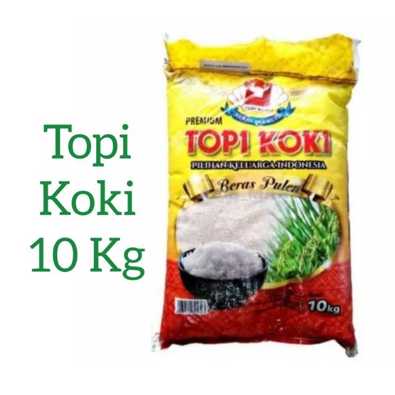 

BERAS TOPI KOKI KEMASAN 10 KG ASLI ORIGINAL 100%