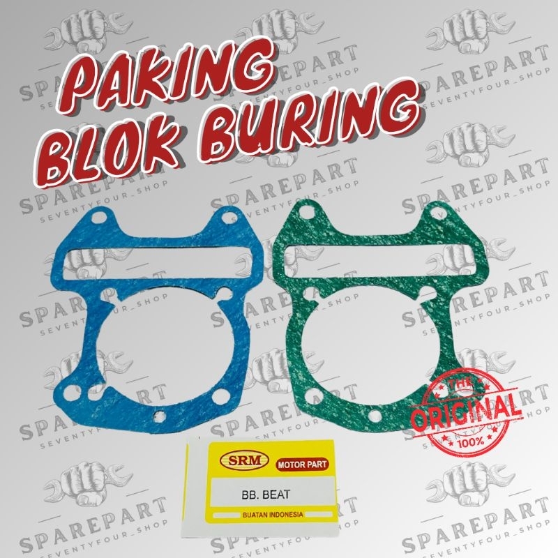 PAKING BLOK BURING PACKING BEAT KARBU / SCOOPY/ SPACY LAMA SRM ORIGINAL BLOK CYLINDER