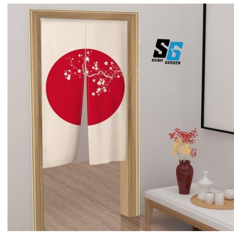 Noren tirai jepang motif