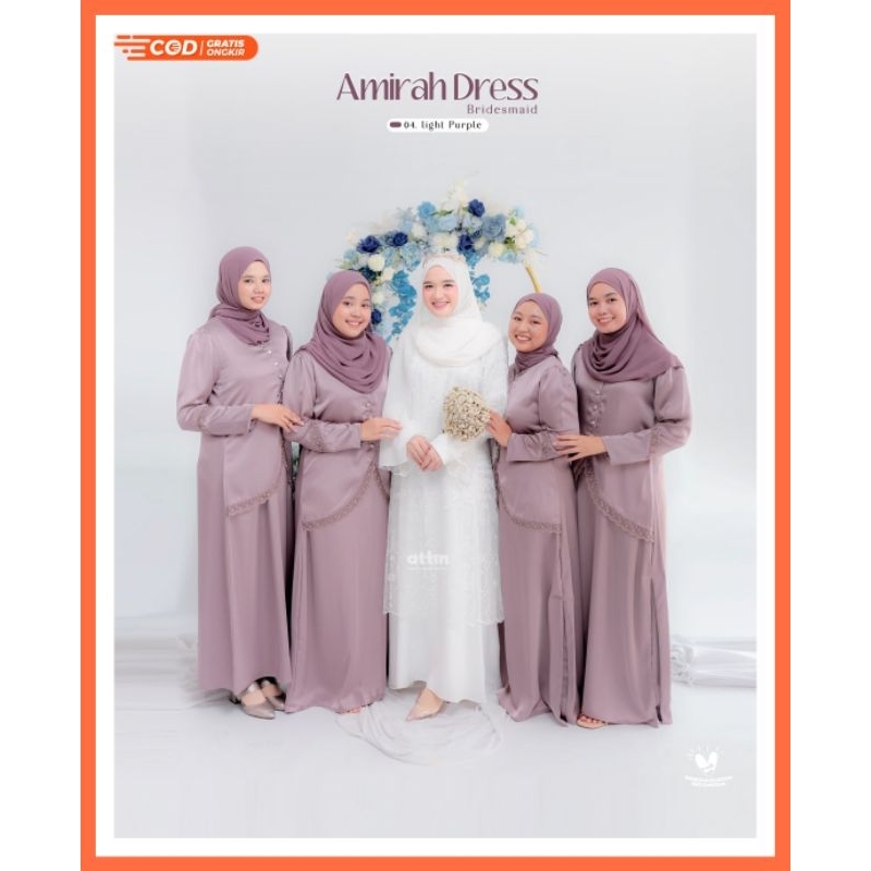 Dress Bridesmaid Duo Silk Amirah Dress Bridesmaid by Attin Model Baju Kurung Malaysia Polos