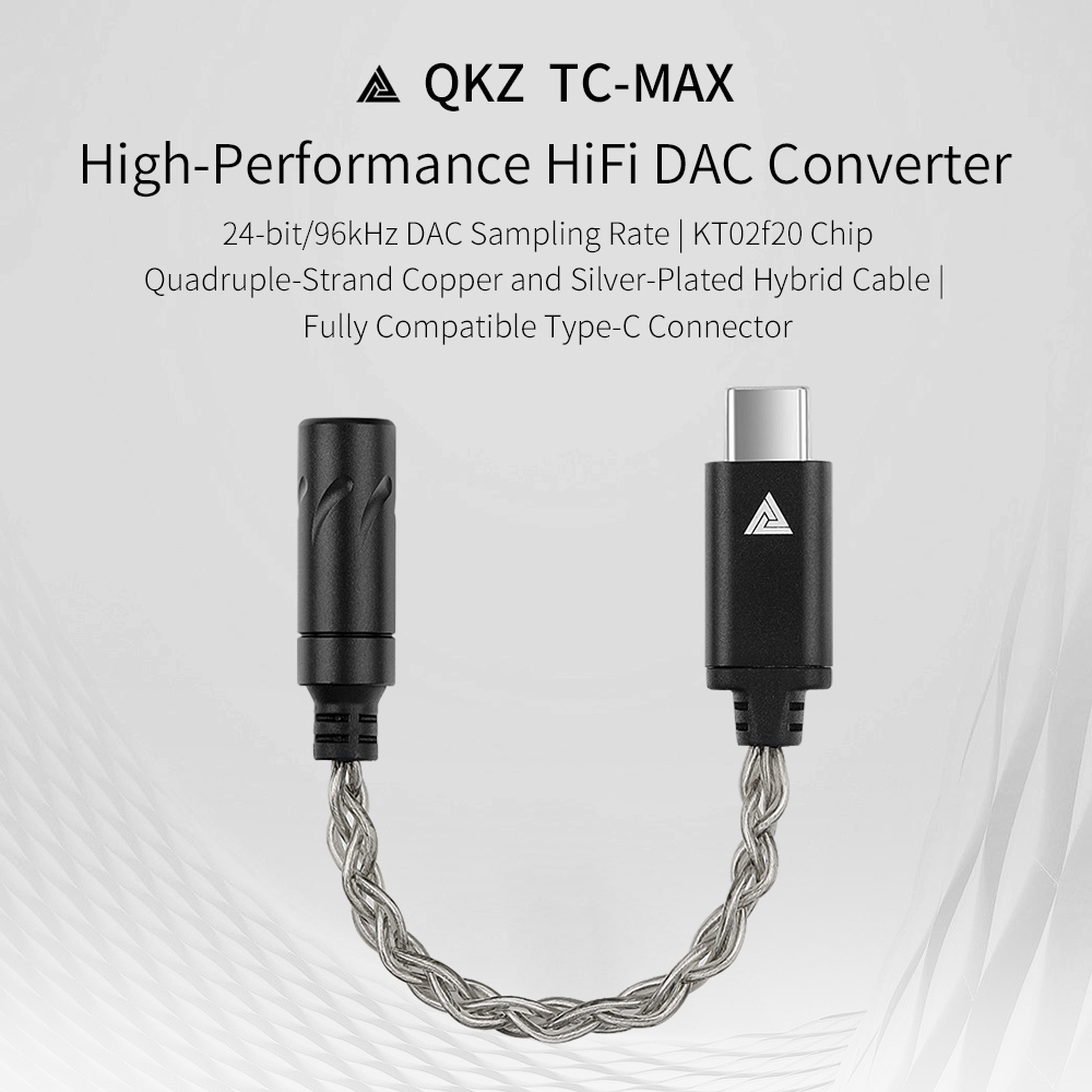 QKZ TC MAX Portable Amplifier DAC Type C to 3.5mm Jack Adaptor