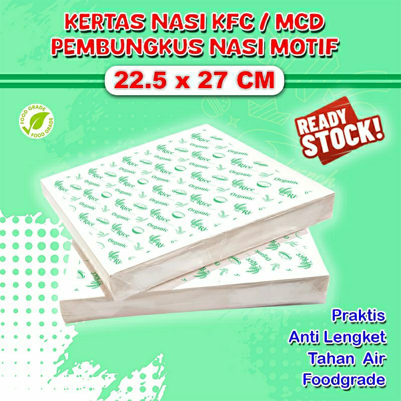 kertas nasi fried chicken lapis plastik