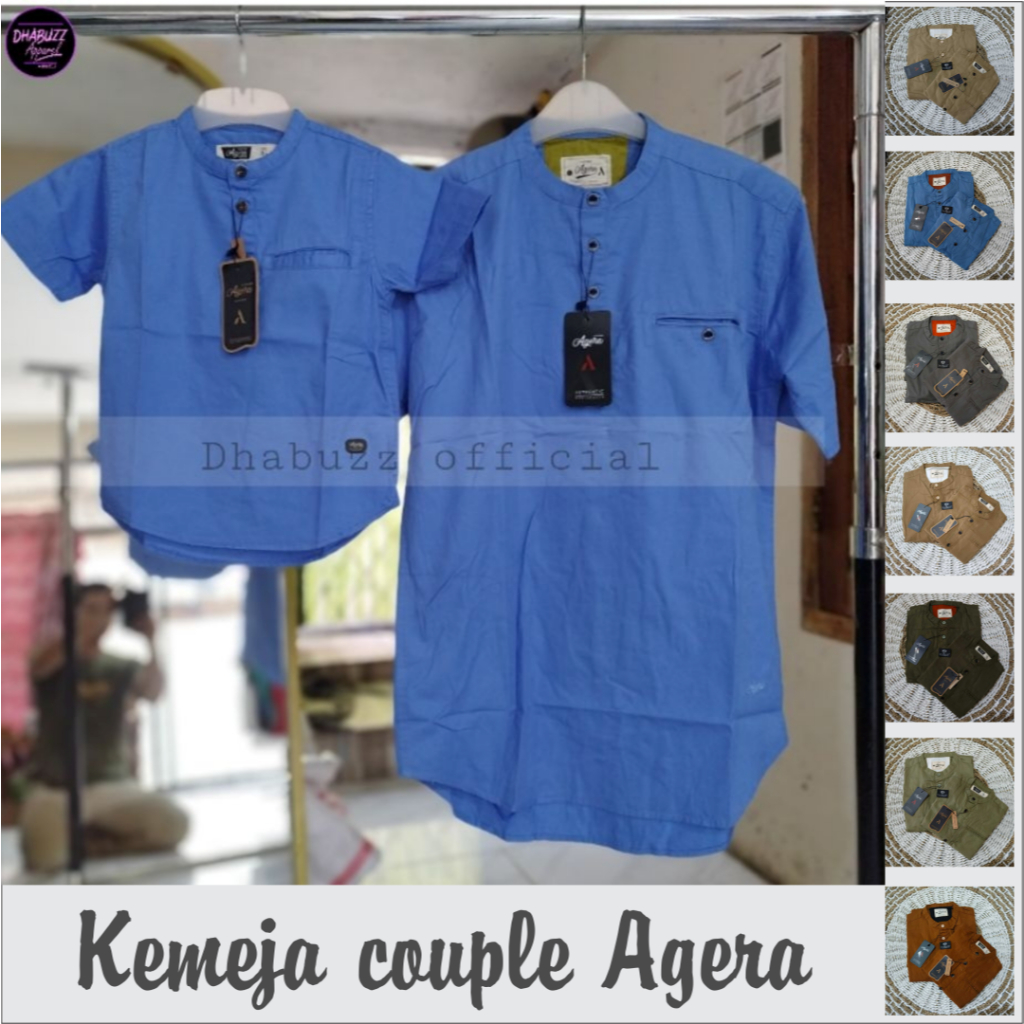 AGERA KEMEJA KOKO COUPLE AYAH ANAK LENGAN PENDEK SOFT COTTON TERBAIK 2024