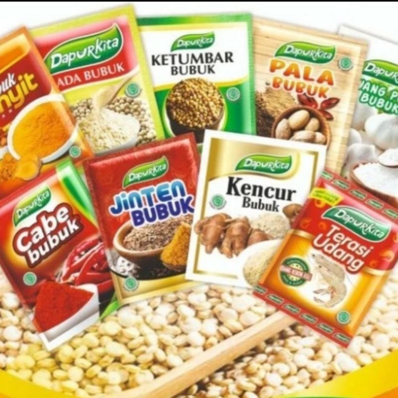 

Bumbu Dapur Kering Halus 5 sachet/ pack : Kunyit, Kencur, Jahe, Kayu Manis