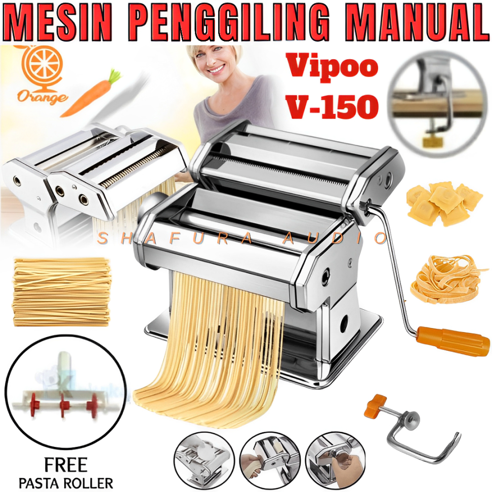 Vipoo V-150 Atl-Gilingan Mie, Spagetti Dll Stainless Steel / Penggilingan Mie | Gilingan Mie, Spaget