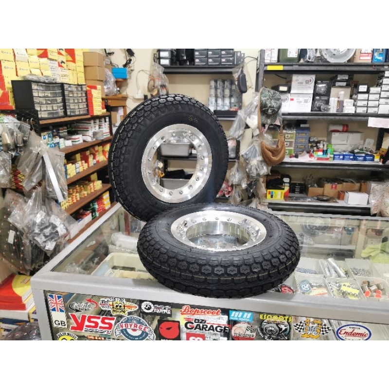 Velg Tubeless Vespa GScooter modular Polish Ring 8 Set Ban Swallow S230 Classic