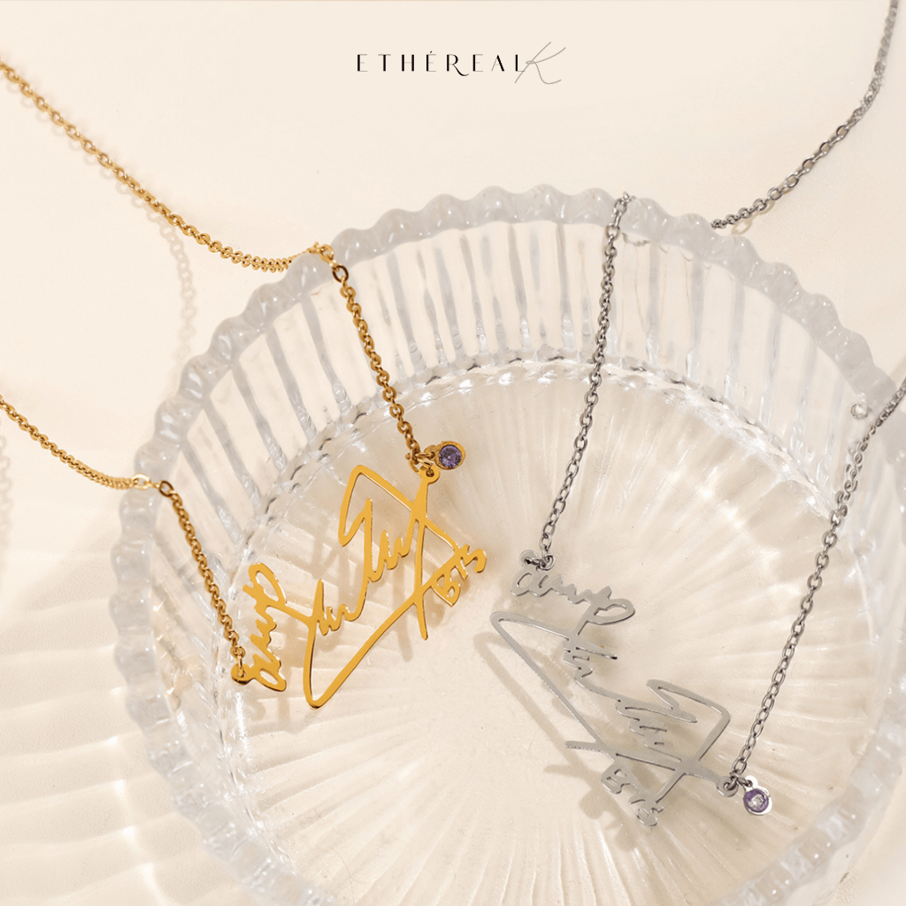 EtherealK - Jimin BTS Signature Series | Kalung Rantai Anti Karat Lapis Emas Gold Permata BTS Jimin 