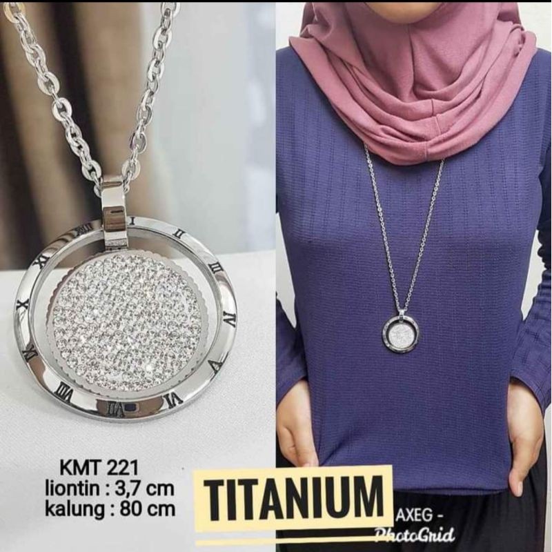 KALUNG HIJAP PANJANG 80CM Kalung Titanium Panjang/kalung titanium/kalung titanium Wanita Anti Karat 