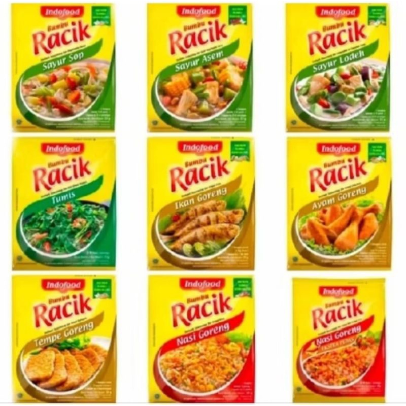 

Indofood Bumbu Racik / Bumbu Instan All Varian 1 Renceng Isi 10 Sachet