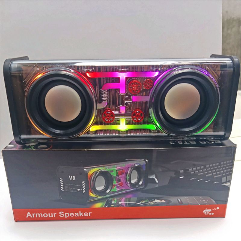 Speaker Bluetooth Full Bass Portable Lampu Led Musik Box Bluetooth Lampu Led Full Bass