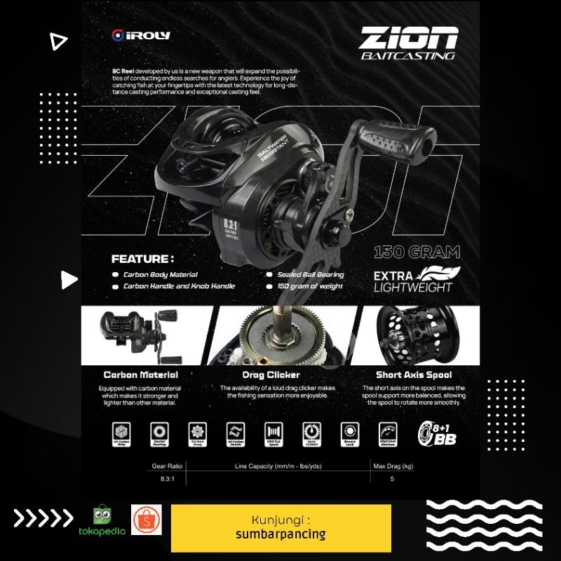 REEL KATROL PANCING IROLY BC ZION  SW CARBON