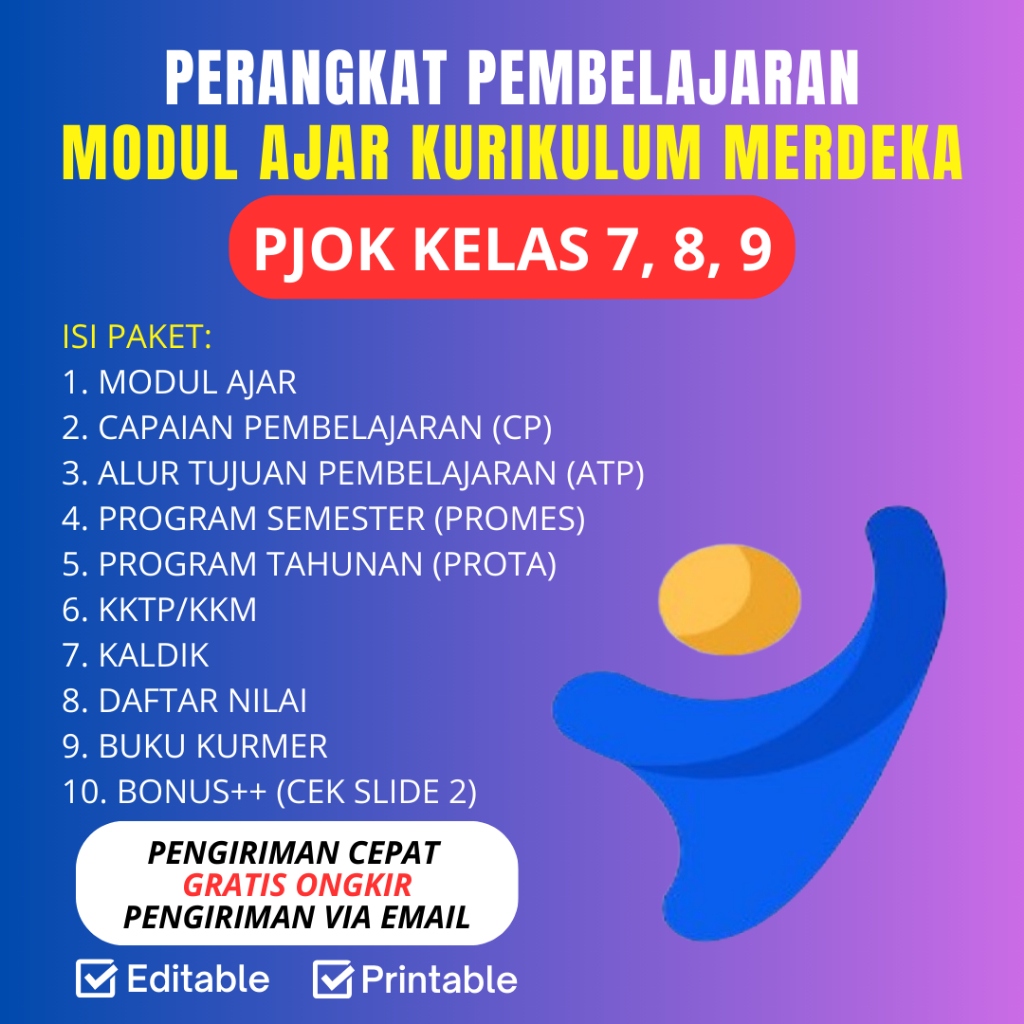 

RPP MODUL AJAR PJOK KELAS 7 8 9 SMP MTS KURIKULUM MERDEKA TERBARU