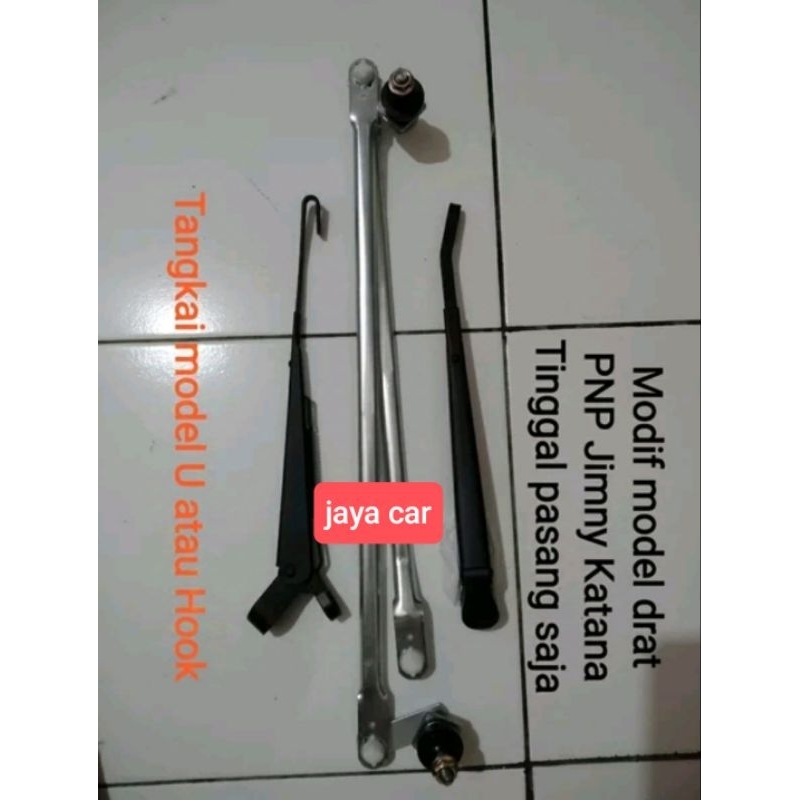 tangkai wiper gagang wiper modif model drat pnp Jimmy katana