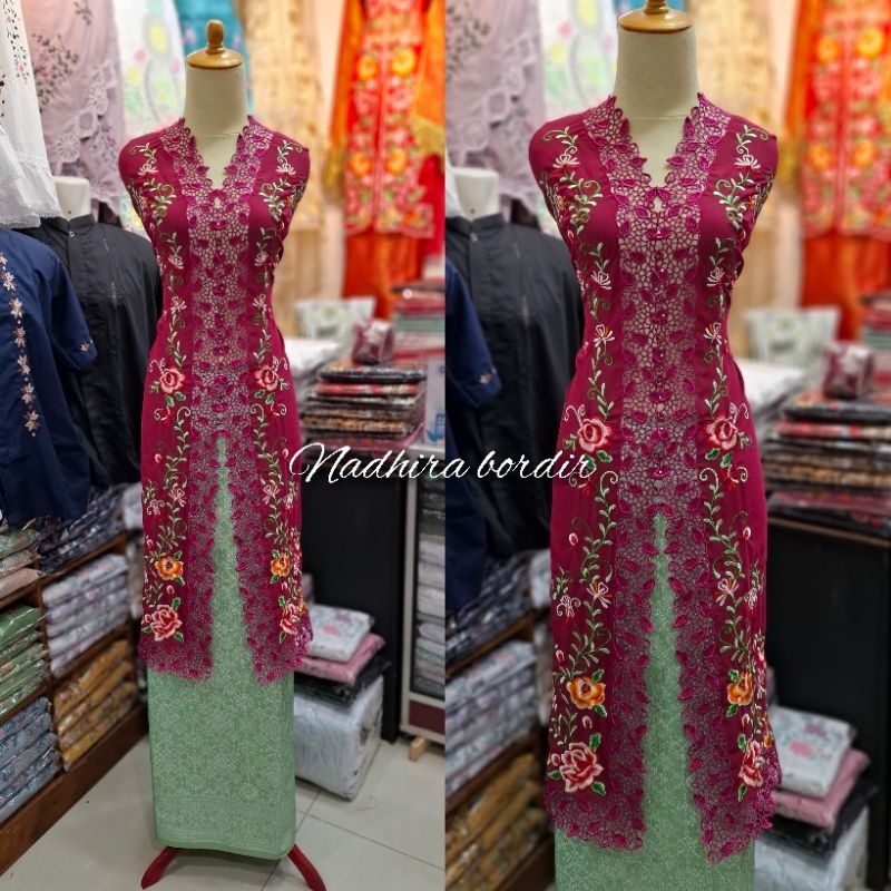 Bahan kebaya bordir khas bukittinggi