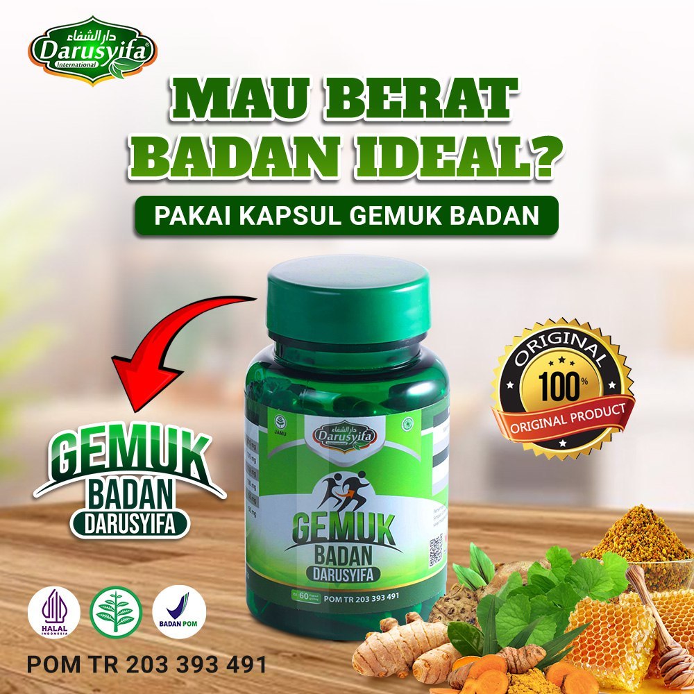 KAPSUL GEMUK BADAN DARUSYIFA   Kapsul Gemuk Badan Gemuk-Max's Darusyifa isi 60 Kapsul