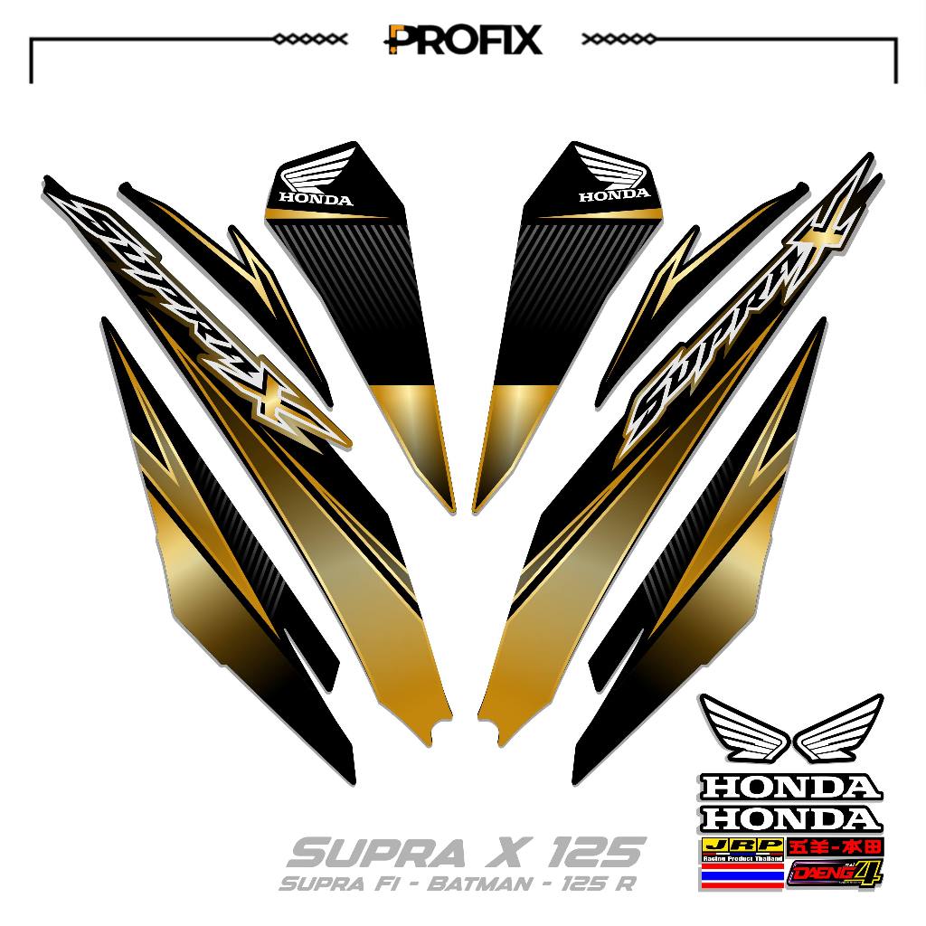 STRIPING SUPRA X 125 R MOTIF 31 STIKER DECAL SUPRA X 125 R-SUPRA FI BATMAN-125R