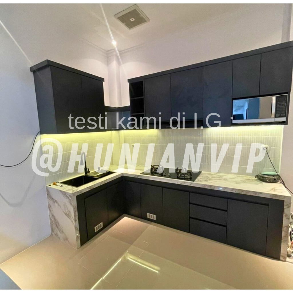 Custom kitchen set surabaya full aluminium acp