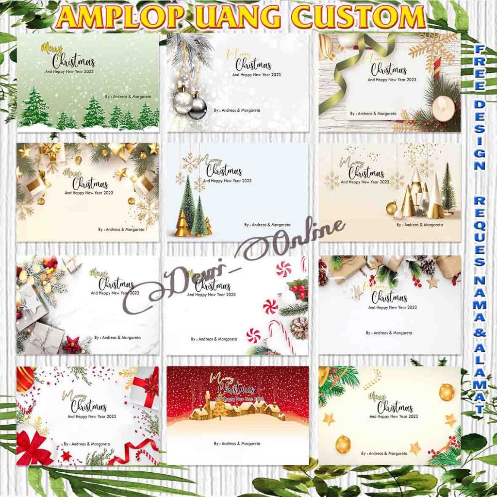 

Amplop Custom Series Natal Gratis tambah nama alamat