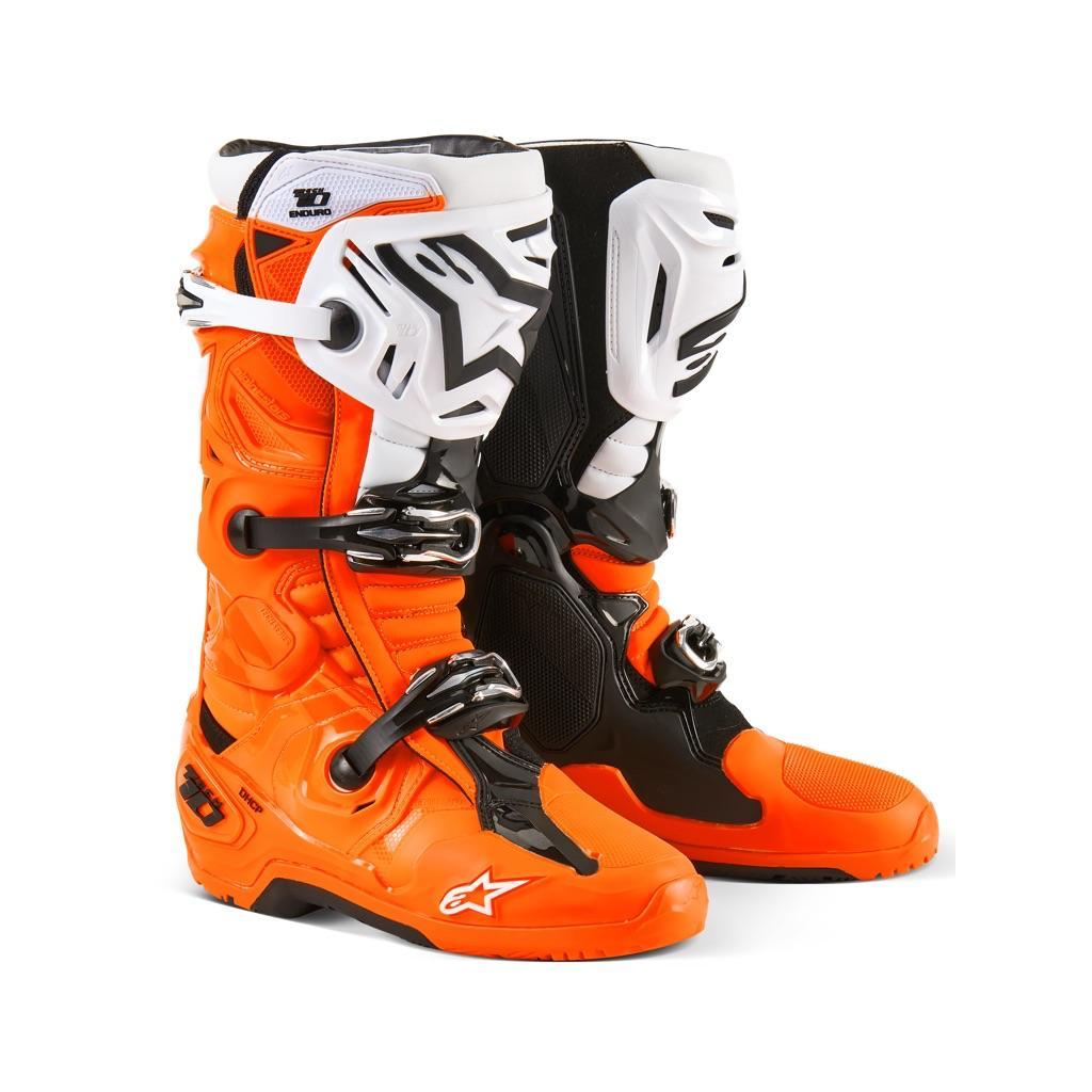 BOOTS ENDURO ALPINESTAR TECH 10 COLOUR ORANGE SEPATU ENDURO ALPINESTAR TECH 10 SEPATU OFFROAD ALPINE
