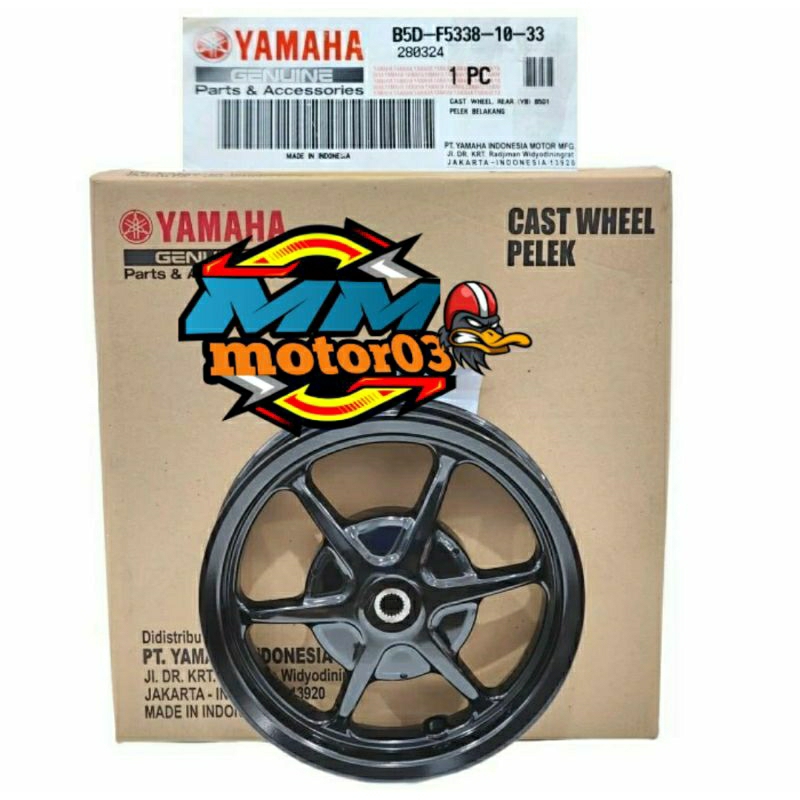 VELG PELEK BELAKANG FREEGO GRAND FILANO FAZZIO HITAM ORIGINAL YGP GENUINE PARTS