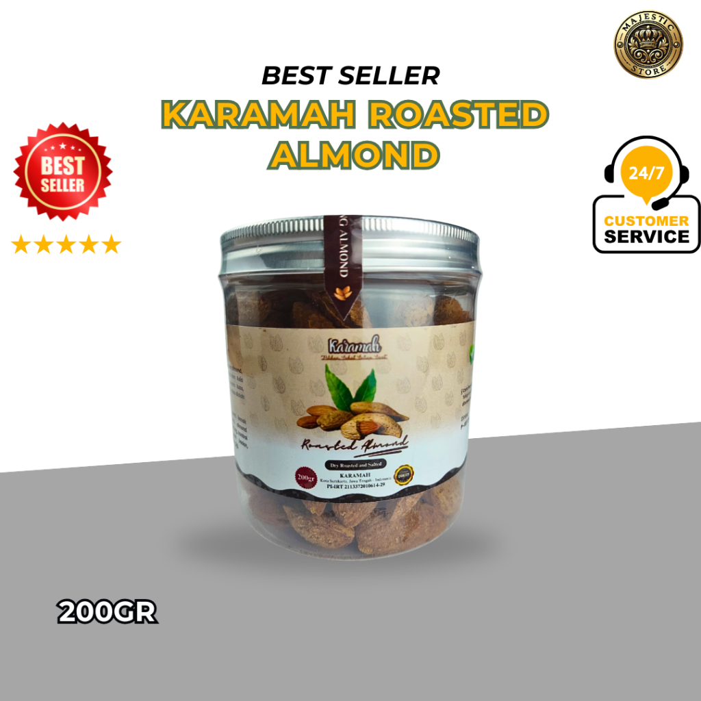 

KARAMAH ROASTED ALMOND | KACANG ALMOND KULIT | ORIGINAL | HALAL | 200GR 100GR