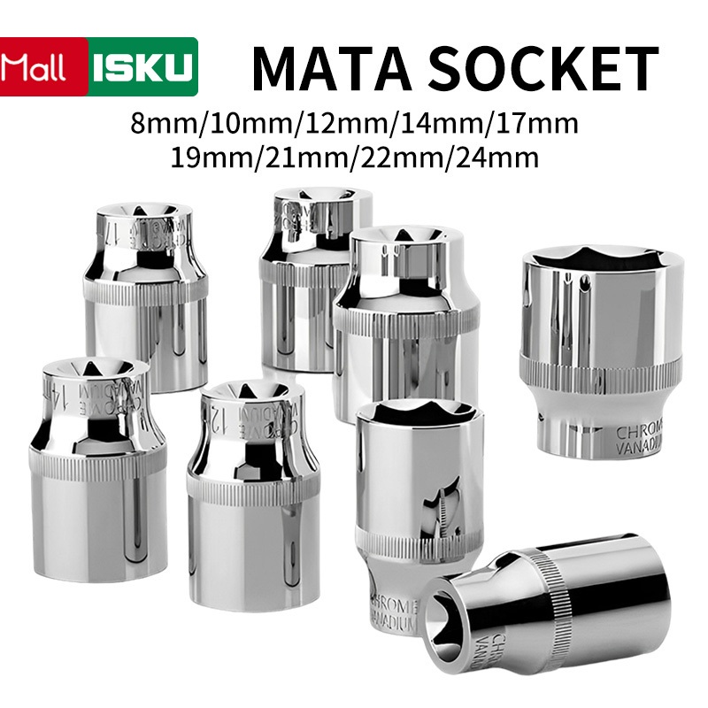 ISKU Mata sok 1/2 6pt Mata Shock Cr-V Mata Shock 22 Kualitas tinggi, kuat dan tahan lama Penggantian