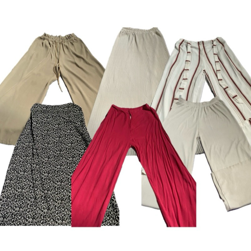 (PRELOVED) Bawahan panjanh/ Celana highwaist/ Kulot highwaist/Rok motif