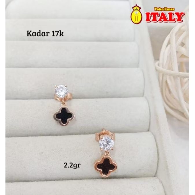 Giwang tusuk emas tua variasi VC hitam