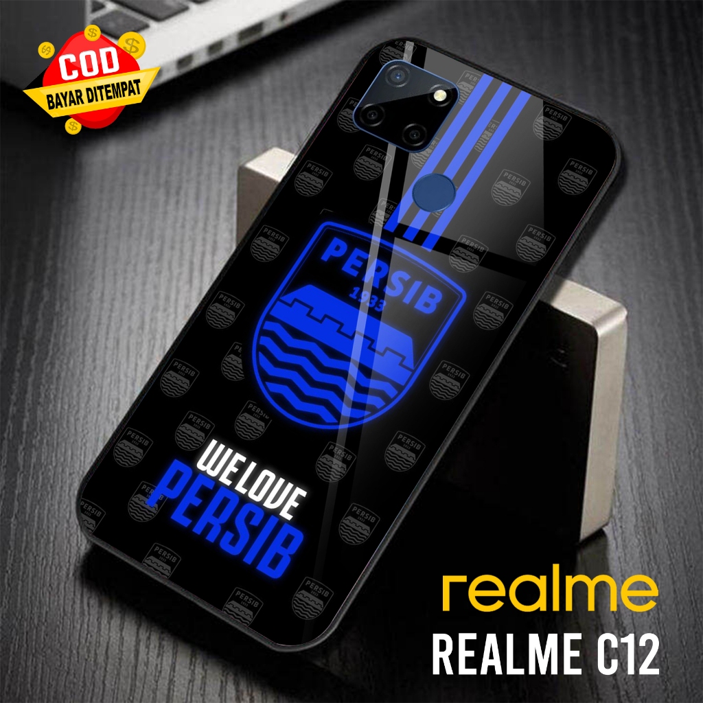 Case REALME C12 Toly Case [ PERSIB ] Case Hp Glossy Casing Hardcase Softcase Bisa COD