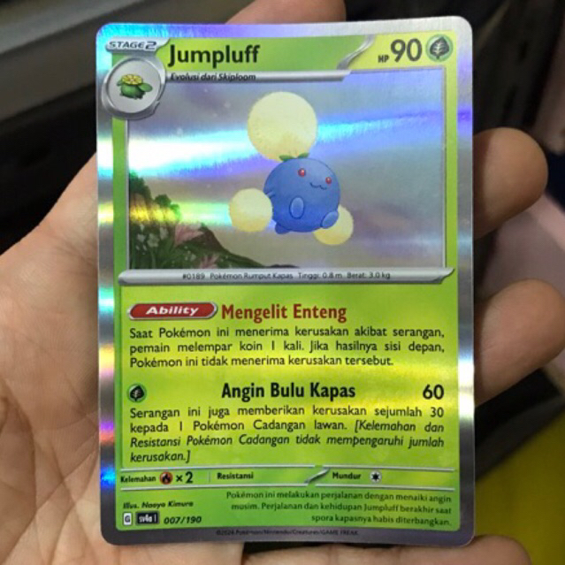 JUMPLUFF KARTU POKEMON FOIL sv4a