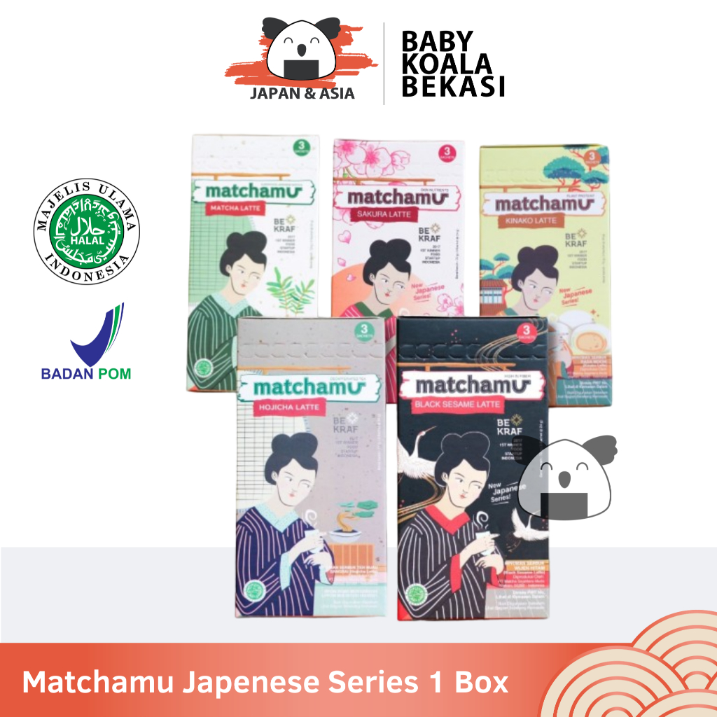 

MATCHAMU Latte Japanese Series 1 Box Halal | Sakura Matcha Hojicha Black Sesame...- Bekasi