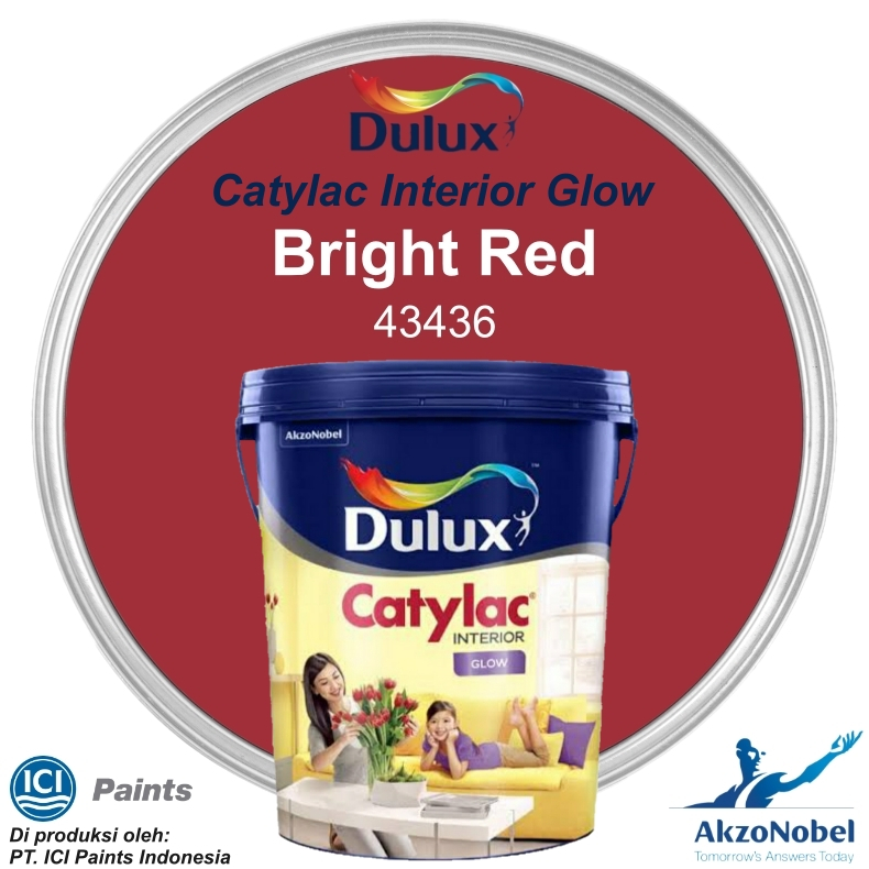 CAT DULUX CATYLAC GLOW 4.5 KG - BRIGHT RED 43436