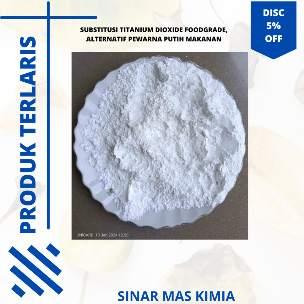 

[ Sinar Mas Abadi ] Substitusi Titanium Dioxide Foodgrade, alternatif pewarna putih makanan Terlaris Termurah