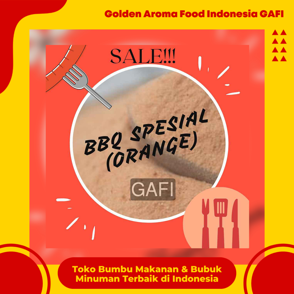 

Bumbu Tabur Rasa Barbeque Spesial Orange 1 kg Enak Murah Lezat Gurih Halal, Special Orange Bbq Flavour Seasoning Powder 1 kg
