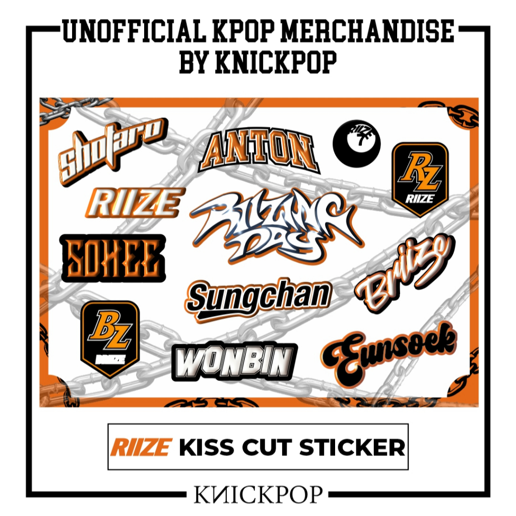 

RIIZE STICKER CUTTING 3D DESIGN MERCH BY KNICKPOP