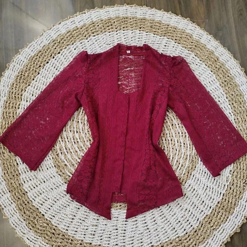 Baju Kebaya Brukat Lonceng Bali Wisuda Modern Murah Set Kebaya Wanita Korean Lace Baru Baju Adat Keb