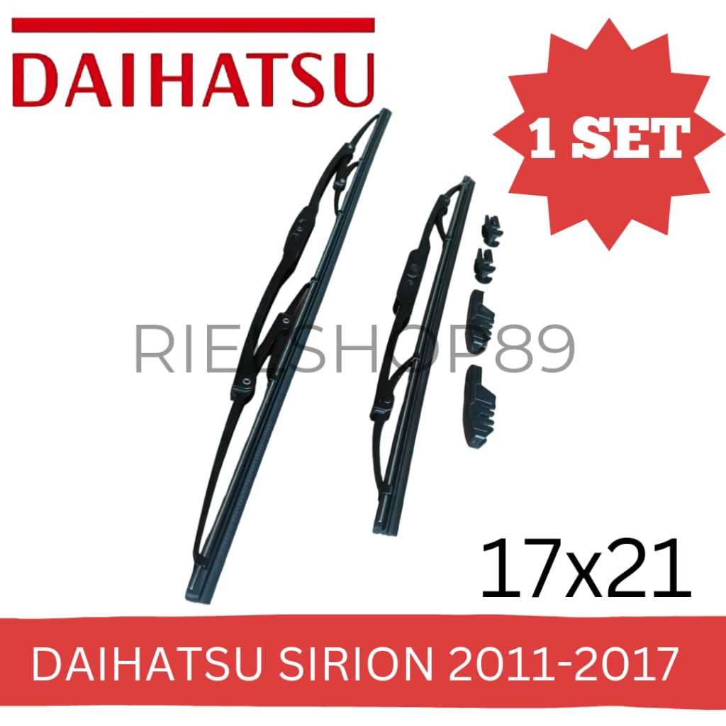 1 Set Wiper Blade / Karet Wiper Kaca Depan Sirion Tahun 2011-2017