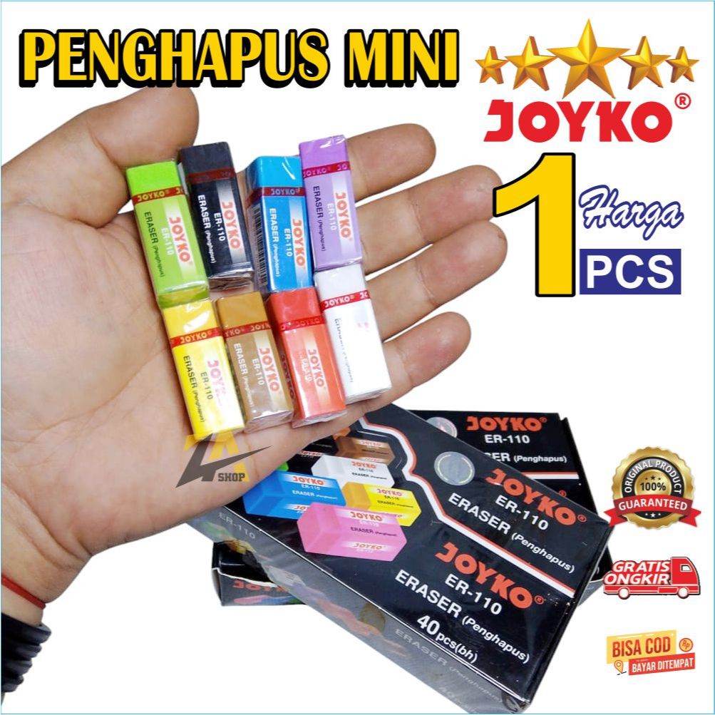 

Penghapus PENSIL JOYKO, PENGHAPUS MINI JOYKO, Eraser karakter Joyko Er-110 & ER 526 -B40CO
