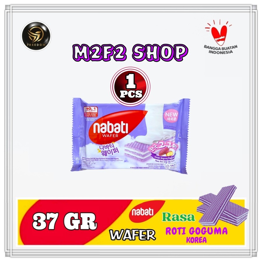 

Nabati Wafer Korean Goguma Bread Cream | Krim Roti Ubi Ungu Sachet - 37 gr (Kemasan Satuan)