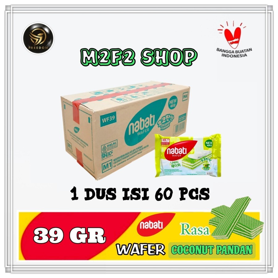 

Nabati Wafer Cocopan Coconut Pandan Cream | Krim Kelapa Pandan Sachet - 39 gr (Kemasan Karton)