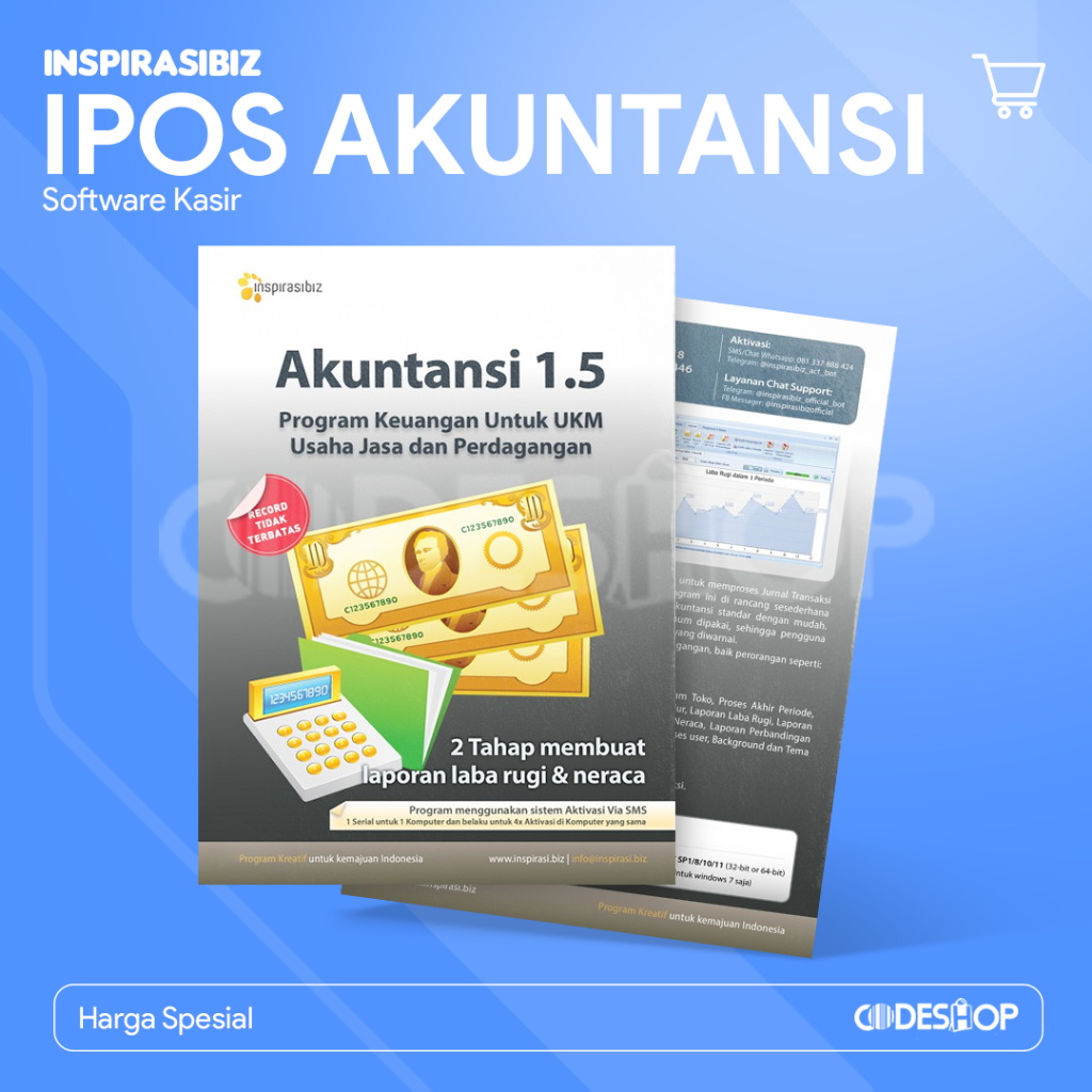 Software Akuntansi 1.5 Program Keuangan UKM UMKM Jasa dan Perdagangan